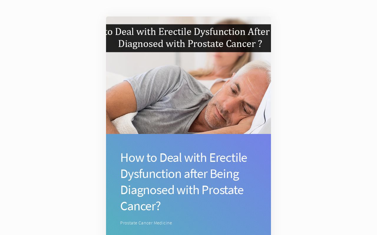 Treatments To Enjoy A Healthy Sexual Life With Prostate Cancer 1659